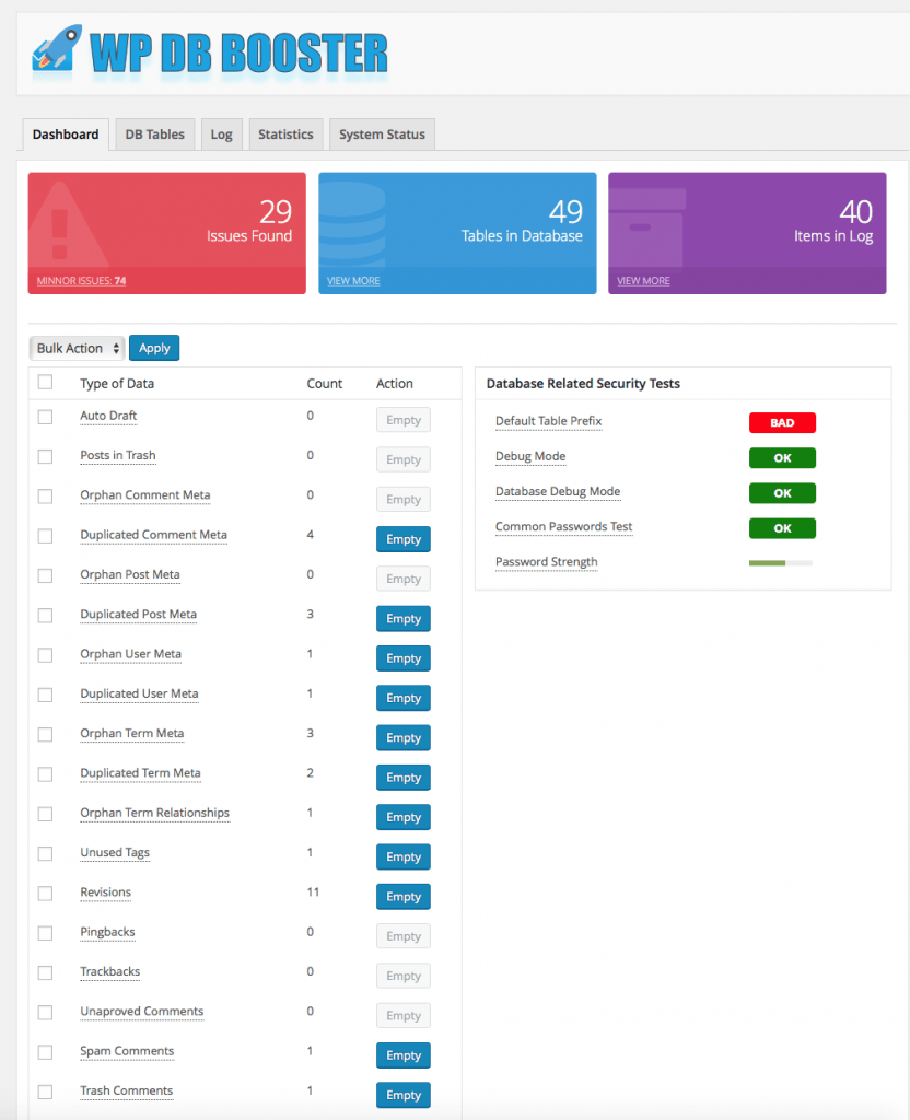 MAIN SETTINGS